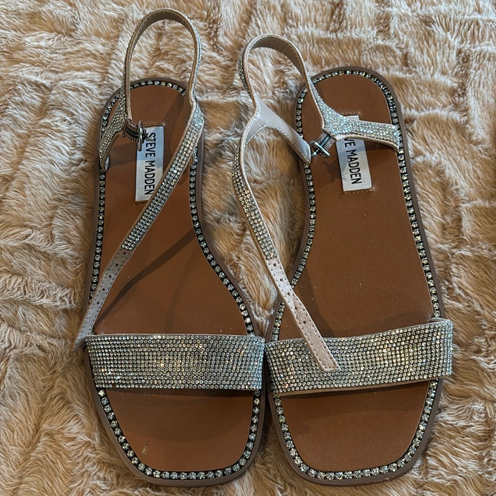Women Steve Madden sandals with rhinestones